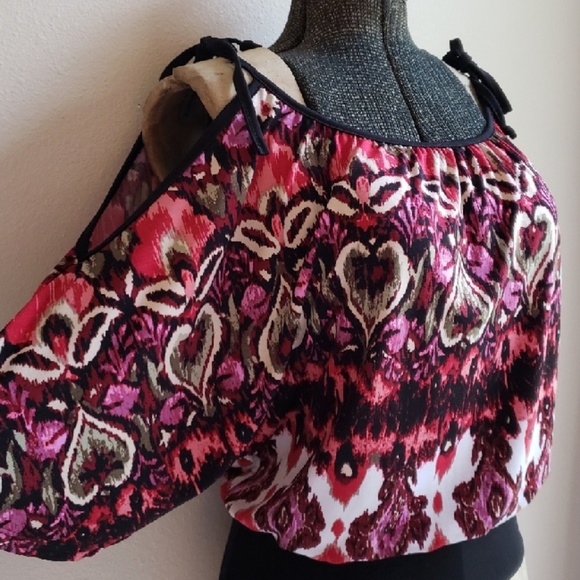 Grass Collection EUC Cold Shoulder Blouse - Picture 2 of 7